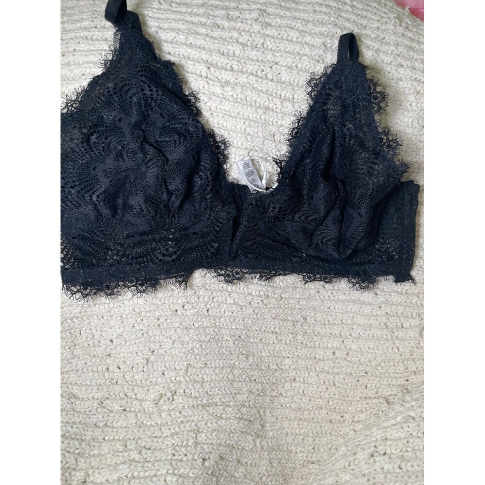 Cosabella Black Lace Bralette with Scalloped Trim